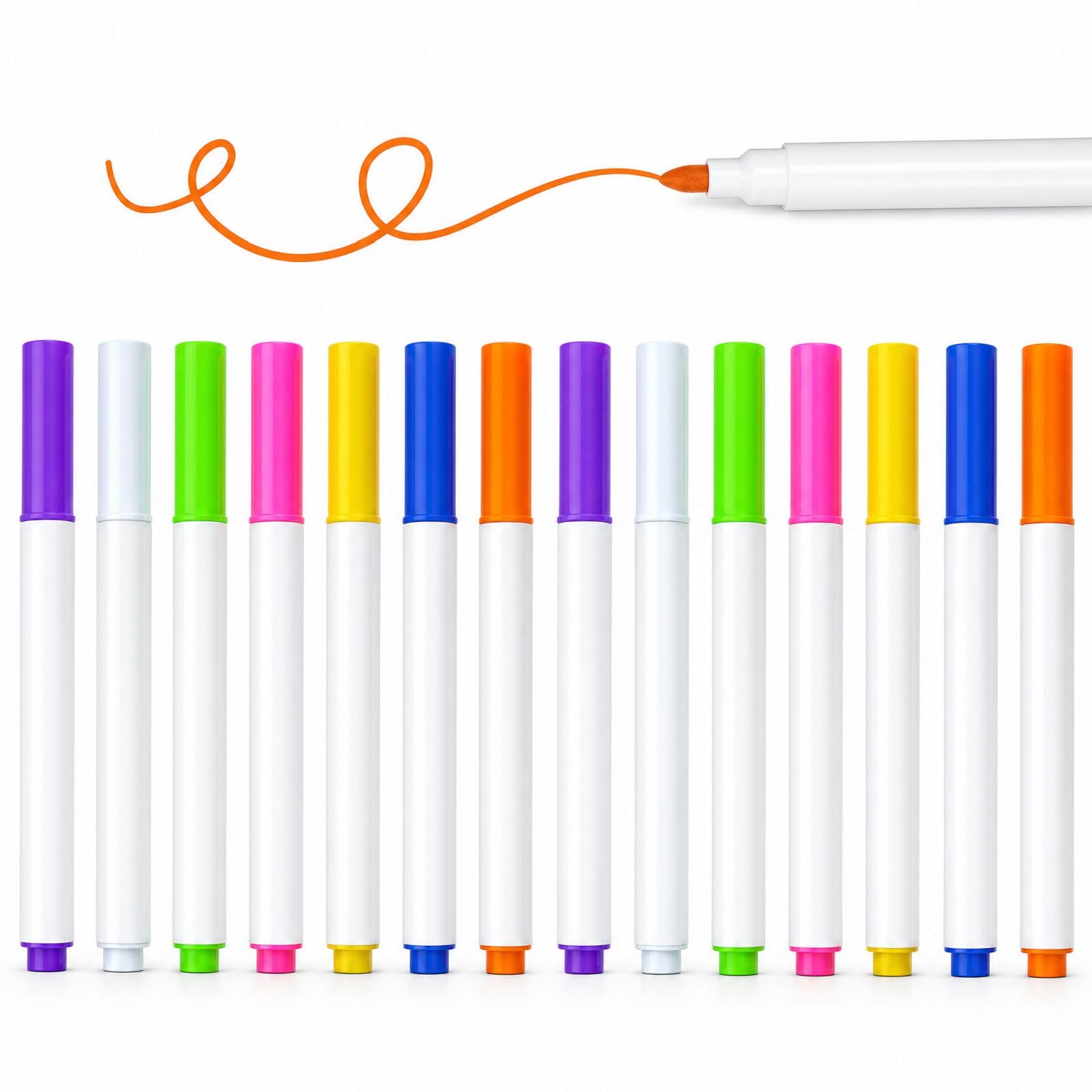 Photo 1 of 14 Colors Light Board Markers for LED Note Board - Neon Dry Erase Markers for Acrylic Calendar, Glass Window & whiteboard - Erasable Markers Fine Tip for Kids, Non-Toxic Wet Erase Pens