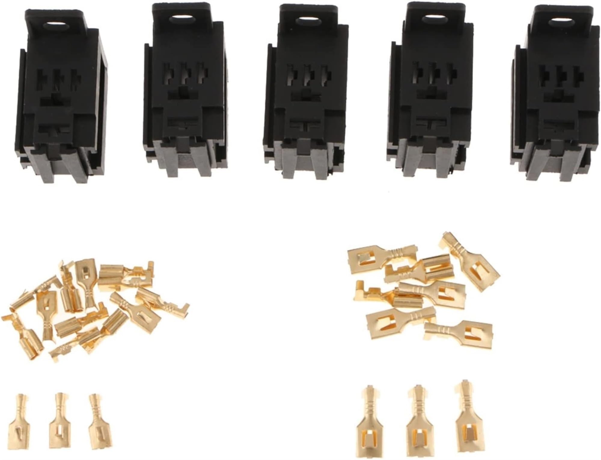 Relé 5 Unids/Set Car Auto 40A Soporte de Relé Terminal Soporte de Caja Soporte de Base de Relé Enchufe de 4 Pines con Terminal for Barco Yate Automotriz (Size : 10PCS)