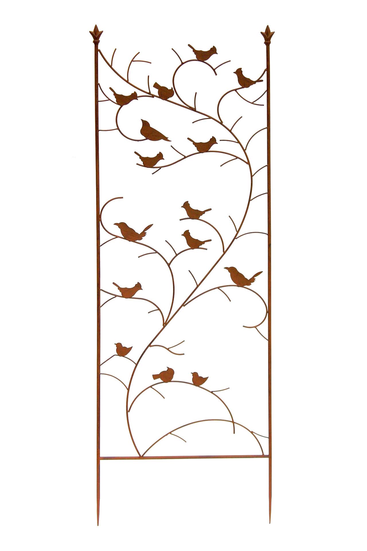 Tuteur en métal avec 15 oiseaux - 150 cm - Autoportant - 120705