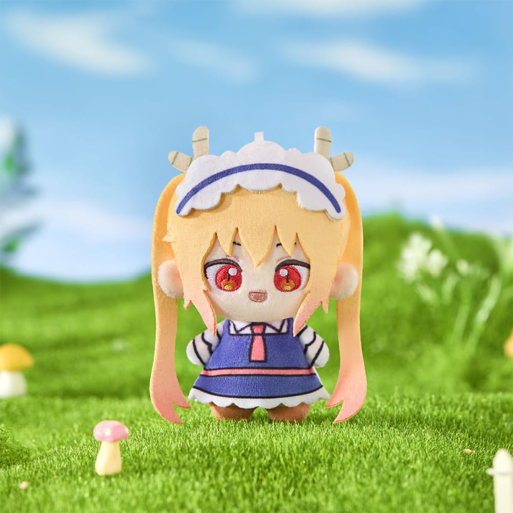 5 portachiavi in peluche Kanna Kamui a forma di anime Kobayashi Kanna/Tohr con ciondoli a forma di figure morbide, accessori per lo zaino da scuola, per divano, cuscino, decorazione, regali