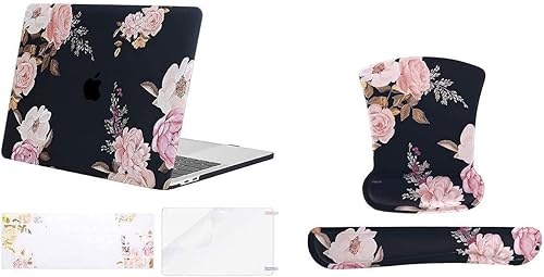 Miniatura 1 de MOSISO Funda compatible con MacBook Pro de 13 pulgadas 2023-2016 A2338 M2 M1 A2289 A2251 A2159 A1989 A1706 A1708, carcasa rígida de peonía y soporte