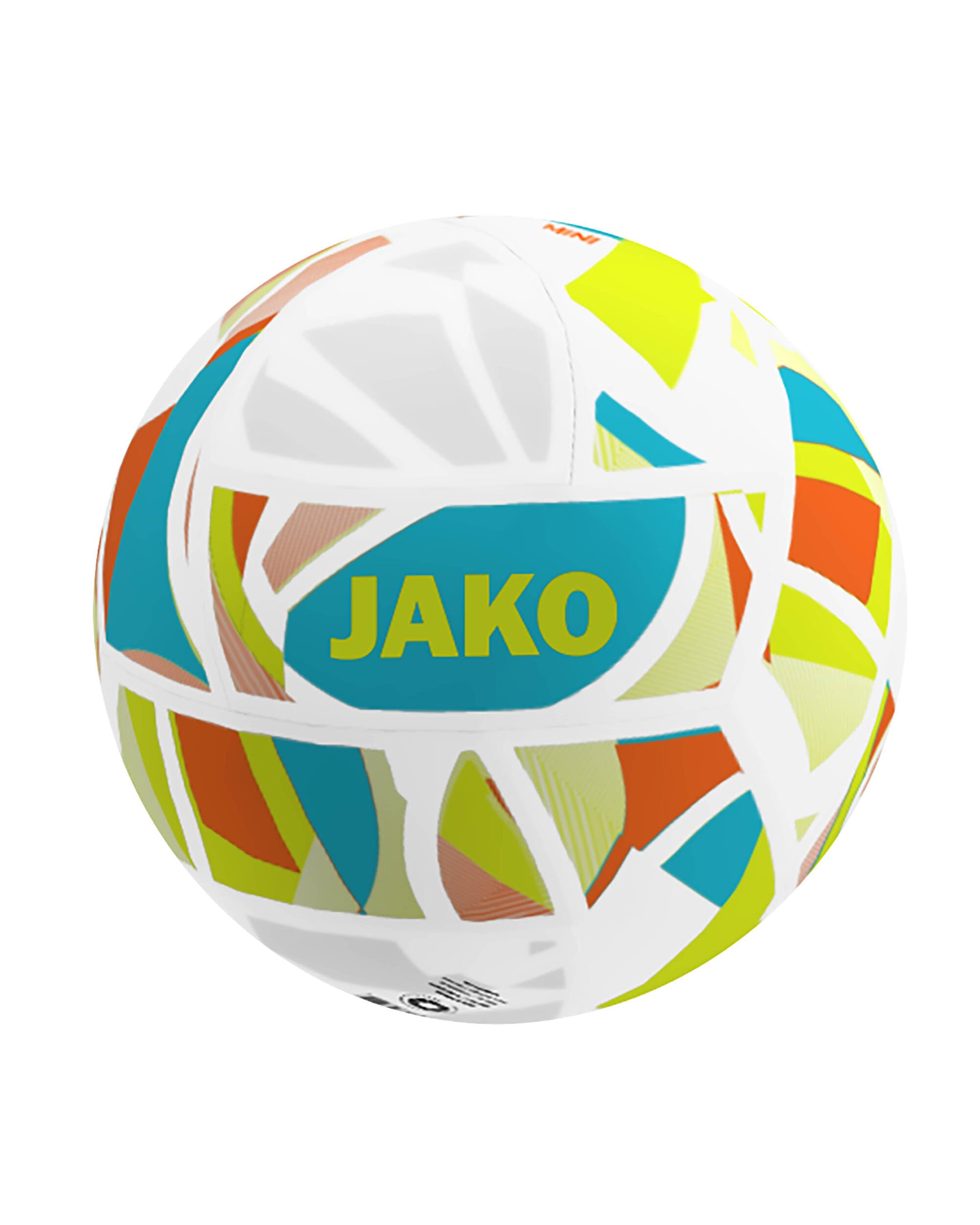 JAKO Miniball Iconic, weiß/Cyan/Neongelb, 1