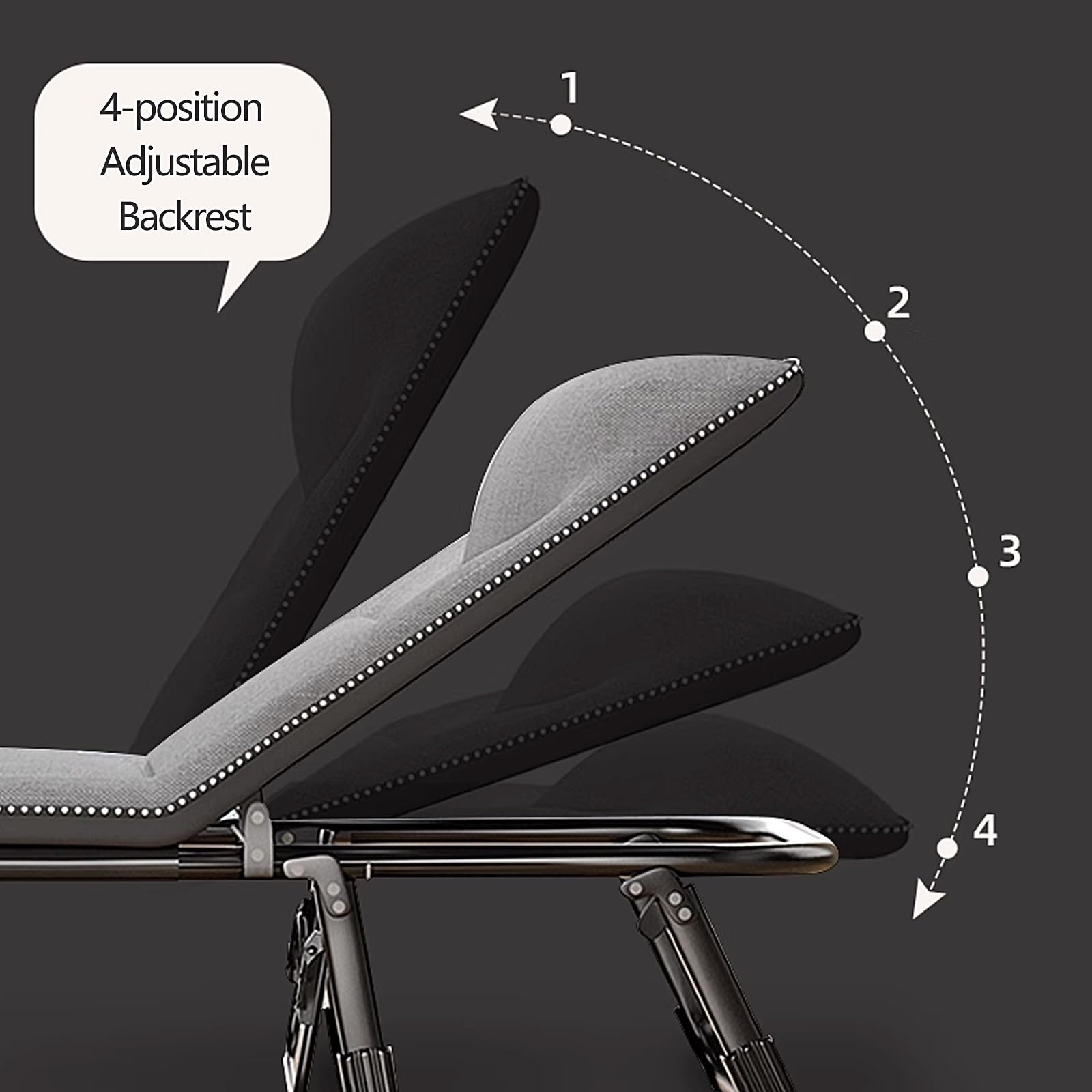 Łóżko Składane z Materacem en 3D Comfort Hoofdsteun Gastenbed Verstelbaar in 4 Posities Składane Łóżko Polowe Dla Dorosłych Geen Installatie Nodig(C,190 * 68 * 30cm)