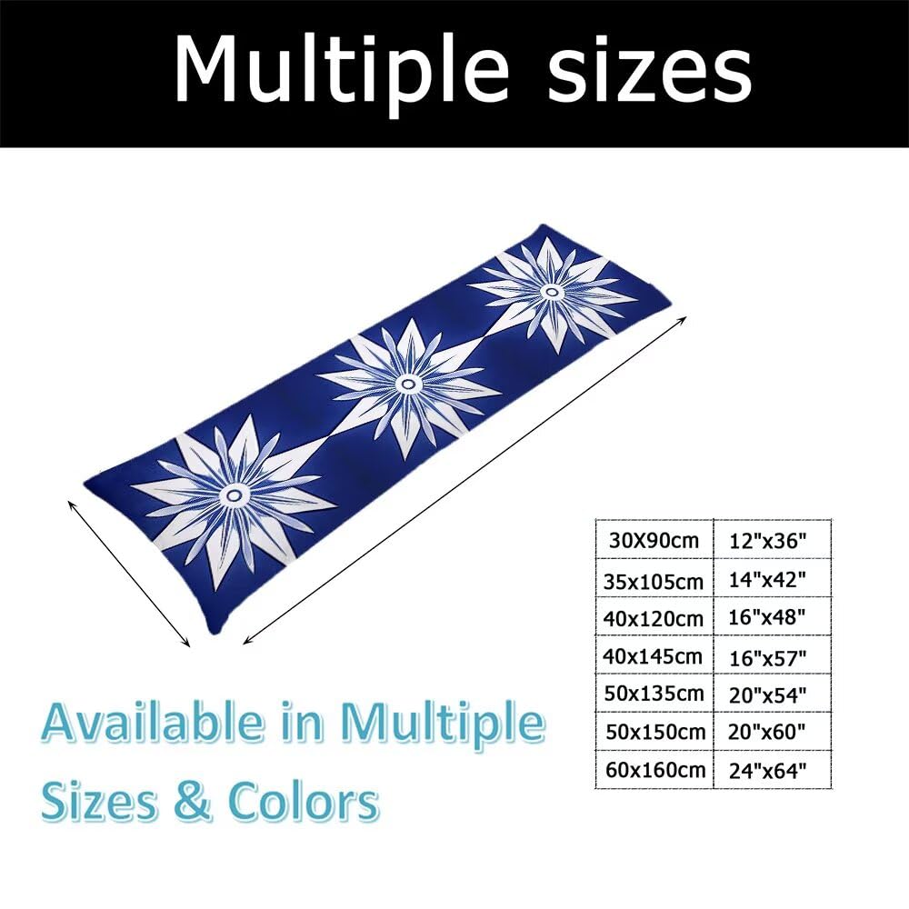 Federe Cuscini Divano Lungo 60 x 160 cm in Velluto Morbido, Blu Cuscini per Divano con Cerniera a Scomparsa, Decorativo Federa per Cuscino Grande per Soggiorno Camera da Letto, Astratto 1 Pezzo f0-294