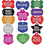 Premium Custom Engraved Pet ID Tags for Dogs & Cats - Personalized on Front & Back, Sizes & Shapes. Bright, Durable Anodized Aluminum.