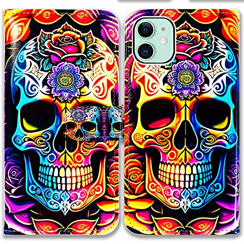 Étui pour iPhone 11 Bcov mandala fleuri avec porte-cartes intégré