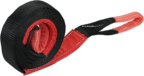 Gooeap Correa de remolque de recuperación de 4 pulgadas x 30 pies resistente correa de remolque con 46500 libras de resistencia a la rotura de