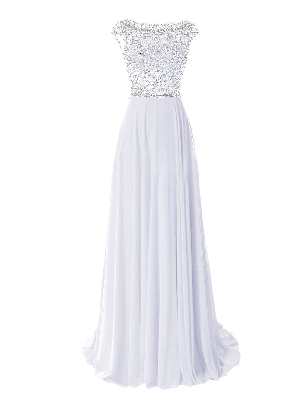 Tidetell® Elegant Floor Length Bridesmaid Cap Sleeve Prom Evening Dresses