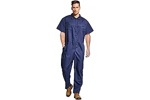 Lightweight Short-Sleeve Men's Work Coverall: Enhanced Comfort and Unrestricted Movement