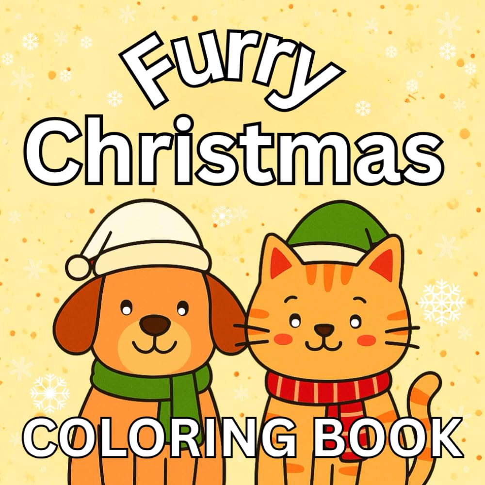 Furry Christmas Coloring Book