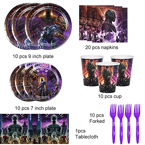 Compleanno Black Panther Stoviglie Set, Feste
