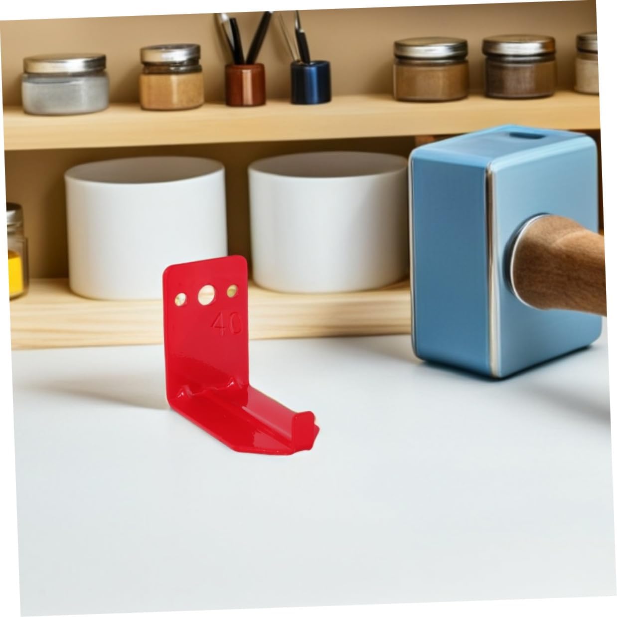 12 Sets Fire Extinguisher Mounting Brackets with Screws and Gaskets Bright Red Wall Hooks for Fire Extinguisher Cabinet