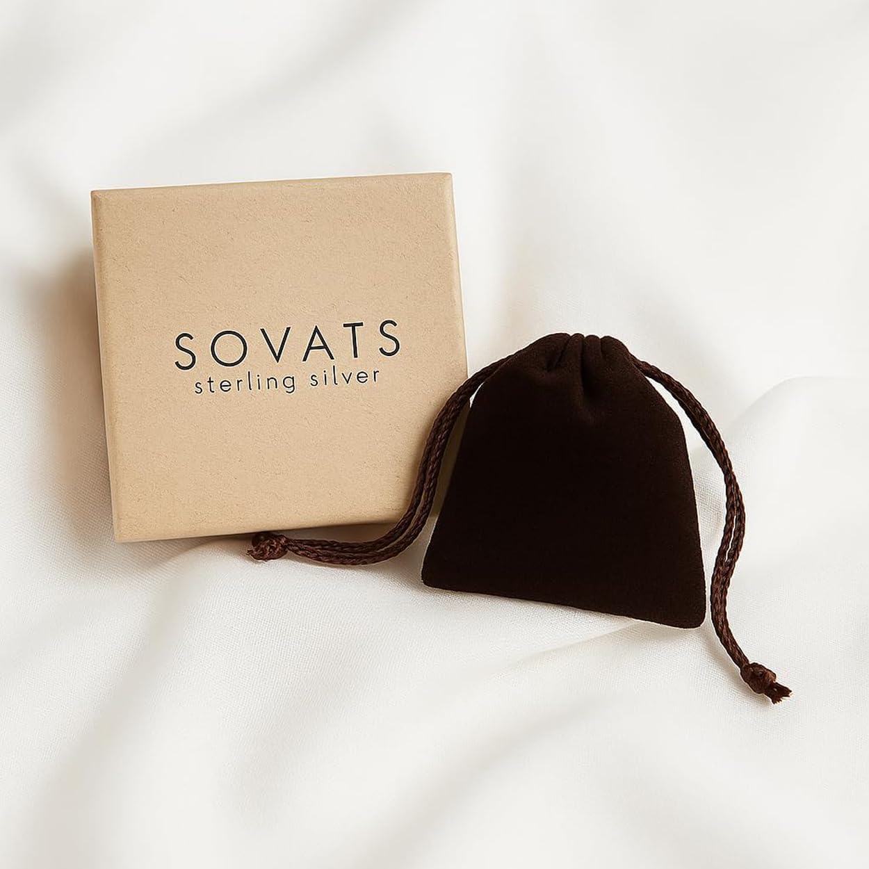 SOVATS 925 Sterling Silver Evil Eye Ring with Black Stone, Minimalist Protection Band for Women