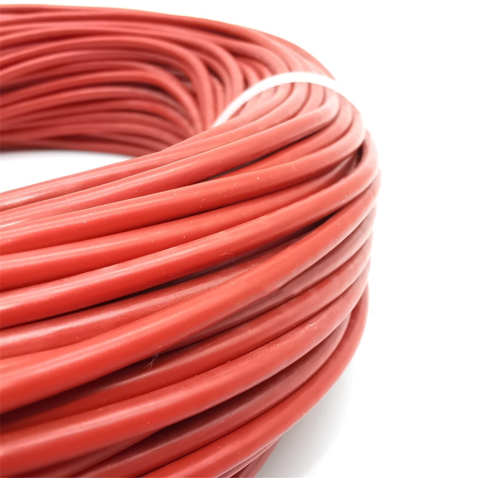 Fil chauffant flexible en caoutchouc de silicone for le chauffage du sol, câble en fibre de carbone 5V à 220V 33 Ohm Incubation(100 Meters)