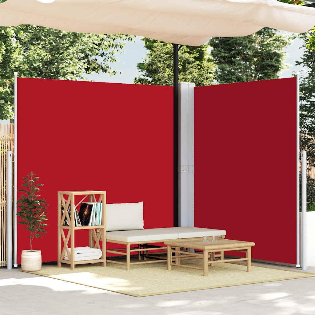 vidaXL Zwijana markiza boczna, czerwona, 220x600 cm, markiza na balkon, markiza balkonowa, pionowa markiza, markizy na balkon, markizy balkonowe