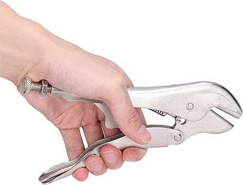 Miniatura 1 de Alicates de bloqueo de mandíbula curvada, herramienta de sujeción de acero, llave de liberación rápida, cortador de alambre, mordaza de mandíbula