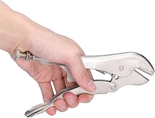 Curved Jaw Locking Pliers Steel Clamping Tool Quick Release Wrench Wire Cutter Jaw Vice with Tension Spring for Tightening Clamping Twisting 0.3