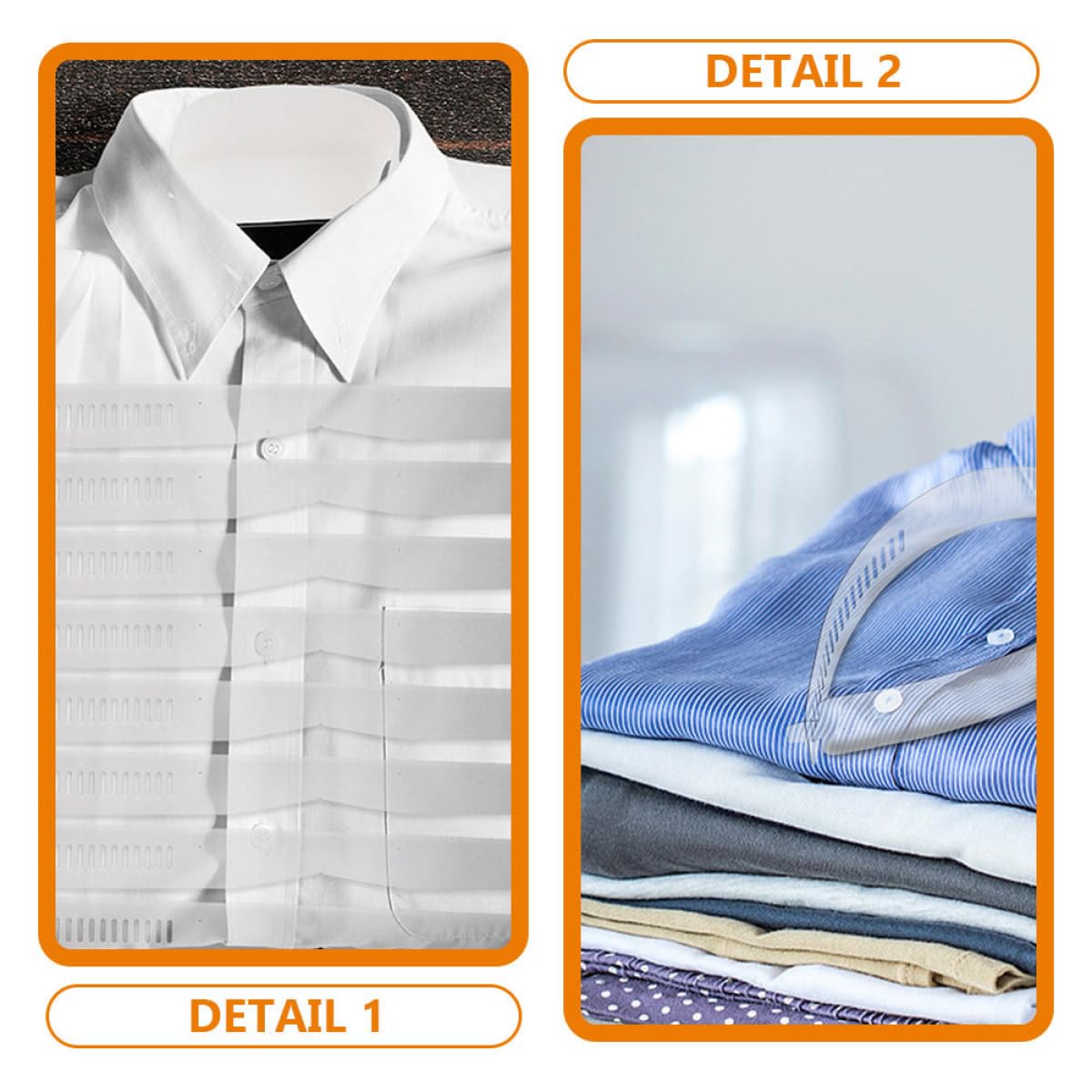Alipis 80 Pezzi Rinforzi Colletto Camicia in Plastico Bianco Supporti Pratici per Colletto Camicia Uomo 47x3,5 Cm