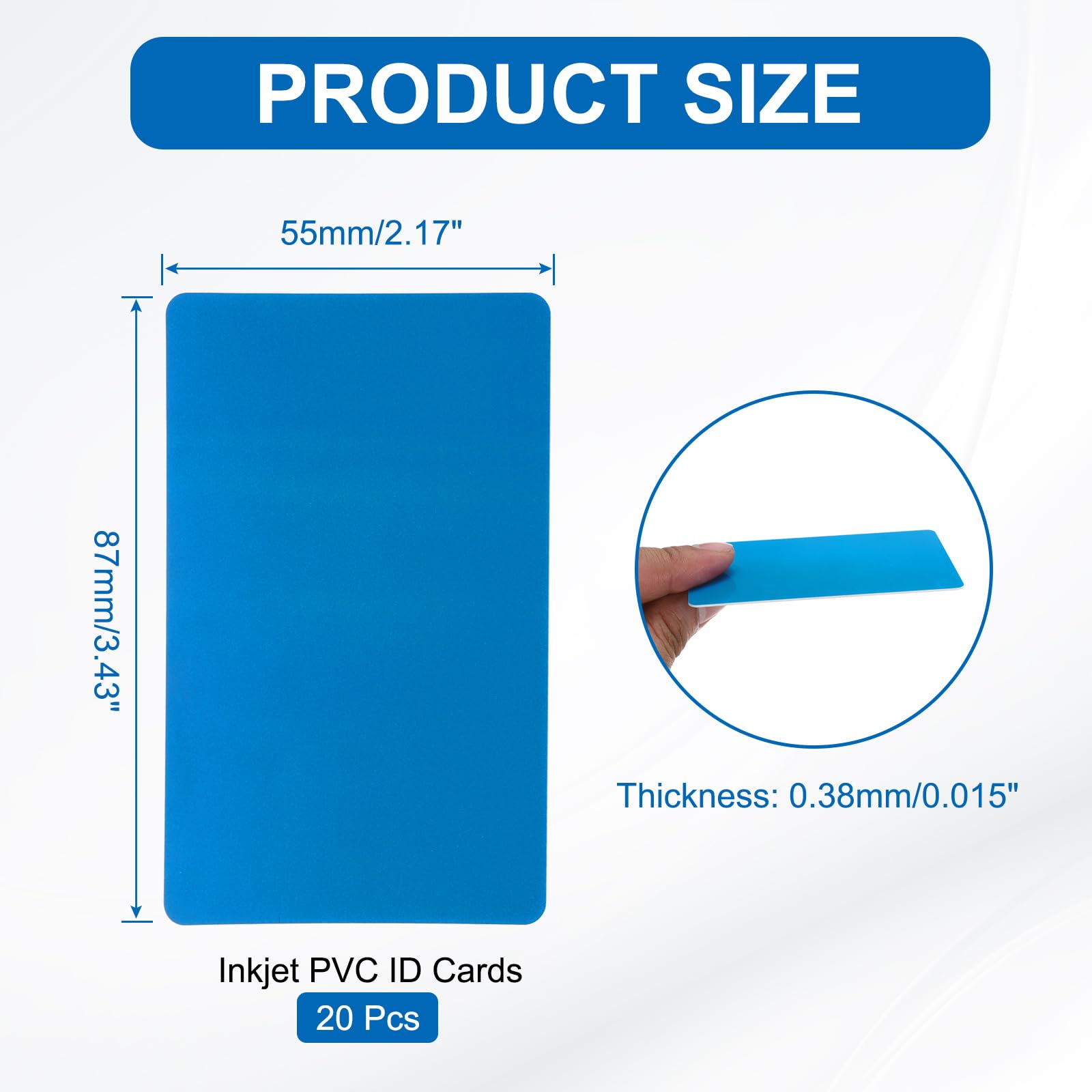 PATIKIL 20Pcs Inkjet PVC ID Cards - Image 2