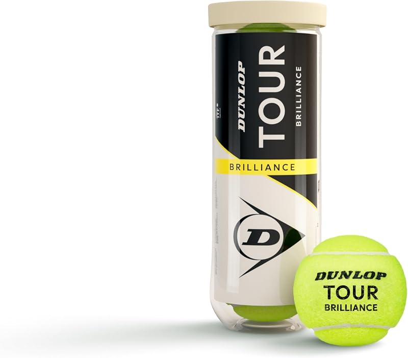 Dunlop Pelota de Tenis Tour Brilliance: para Todas Las Superficies (3 Pelotas)
