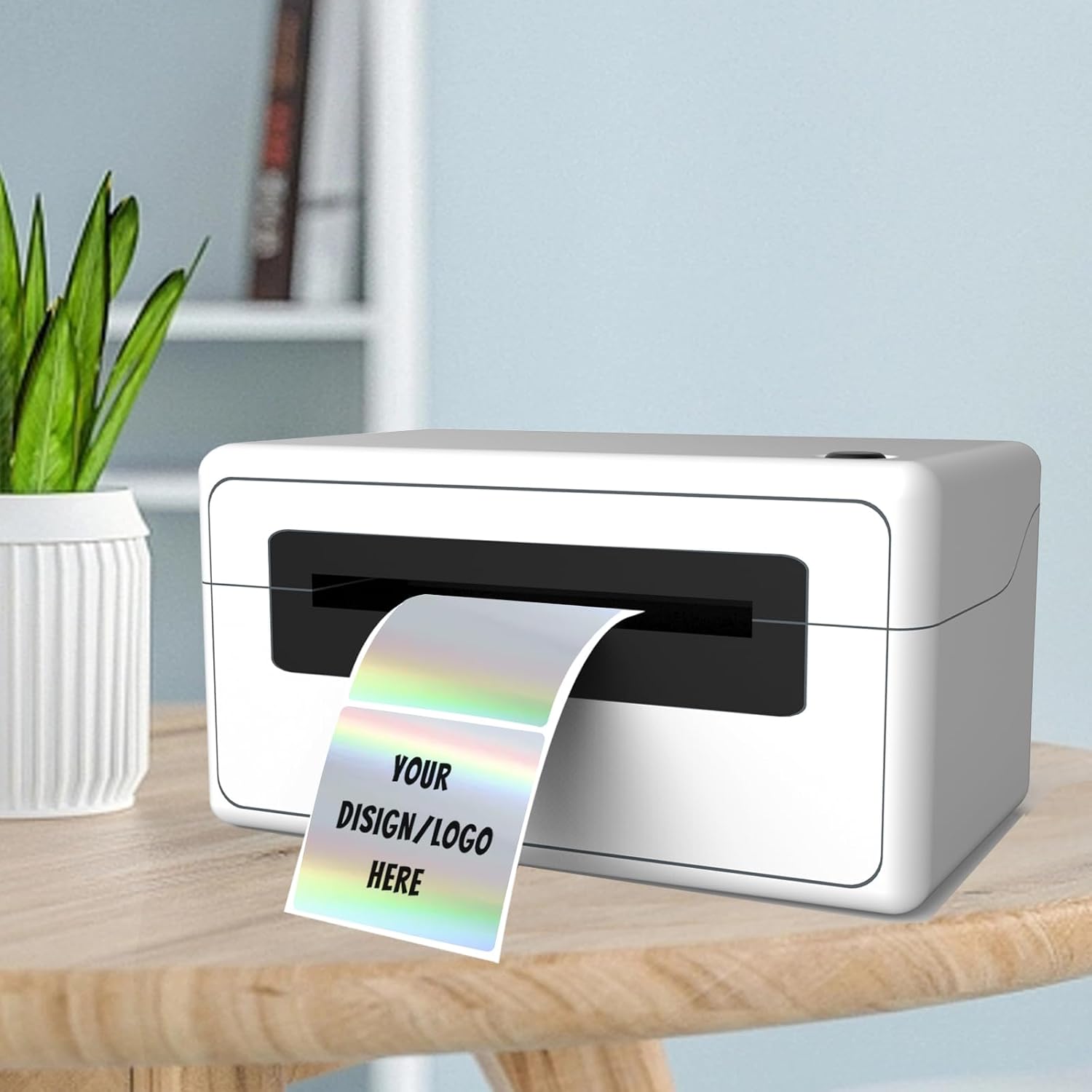 1.5"x1.5" Holographic Silver Square Thermal Label Stickers,Self-Adhesive Square Direct Thermal Labels,500 Sheets with Perforation Line in ROLL image 2