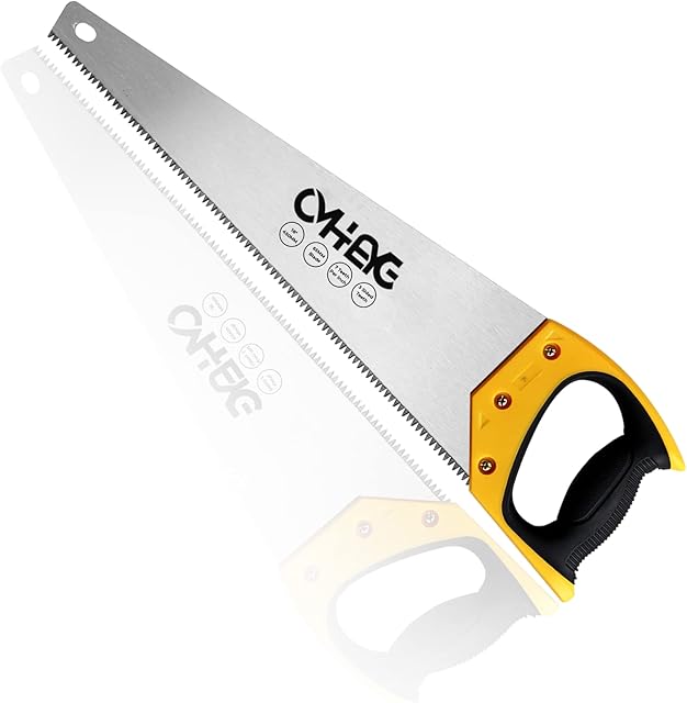 18 inches Pro Fine Hand Saw for Woodworking-Perfect Wood Saw - Ideal Multi-Purpose Tree Saw with Anti-Slip Handle for Wood, Plastic Pipes, Camping, Trees Trimming & Pruning