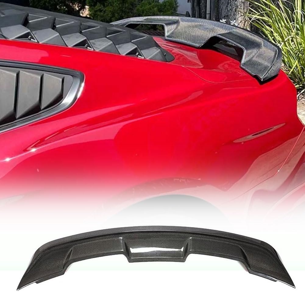 MCARCAR KIT Real Carbon Fiber Trunk Spoiler fits for Ford Mustang GT500 GT350 2015-2020 Rear Boot Lid Highkick Tail Wing Lip Factory Outlet