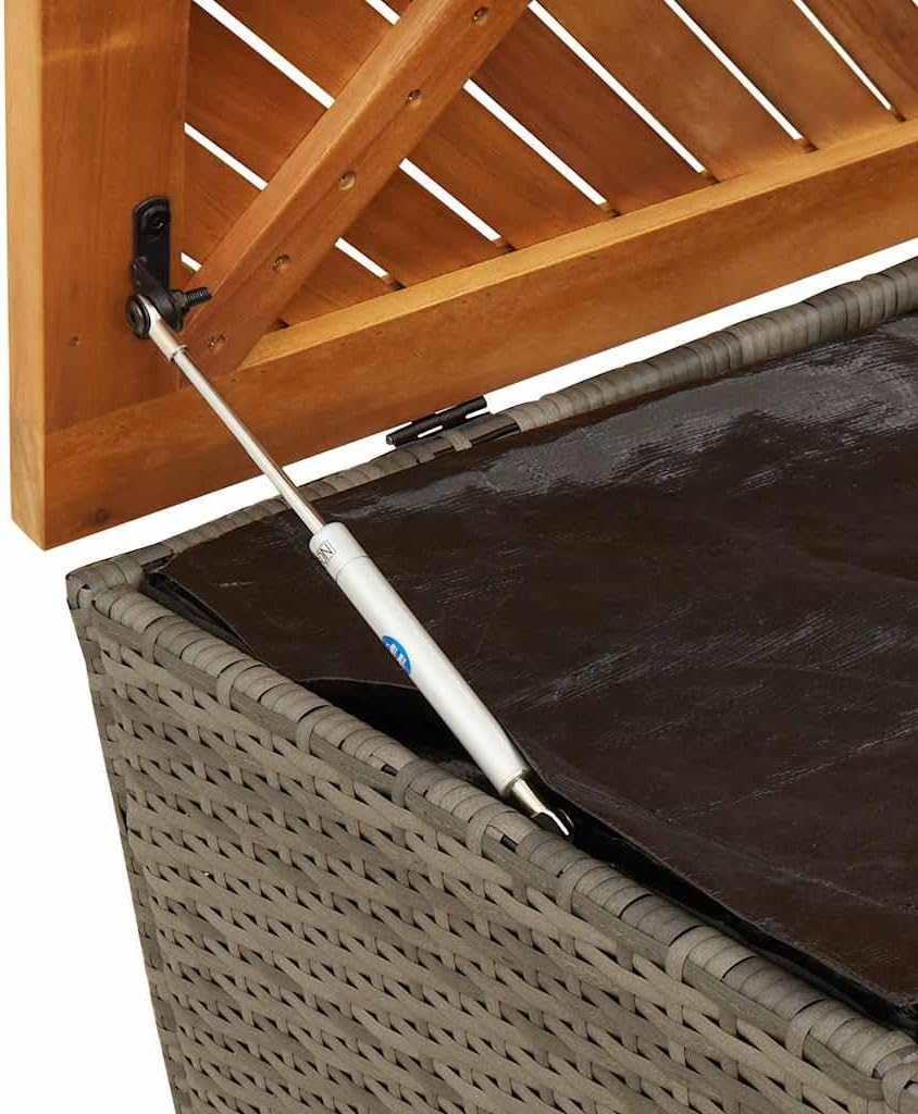 Garden Storage Box Grey and brown Patio Deck Container Deck Box for Patio Garden