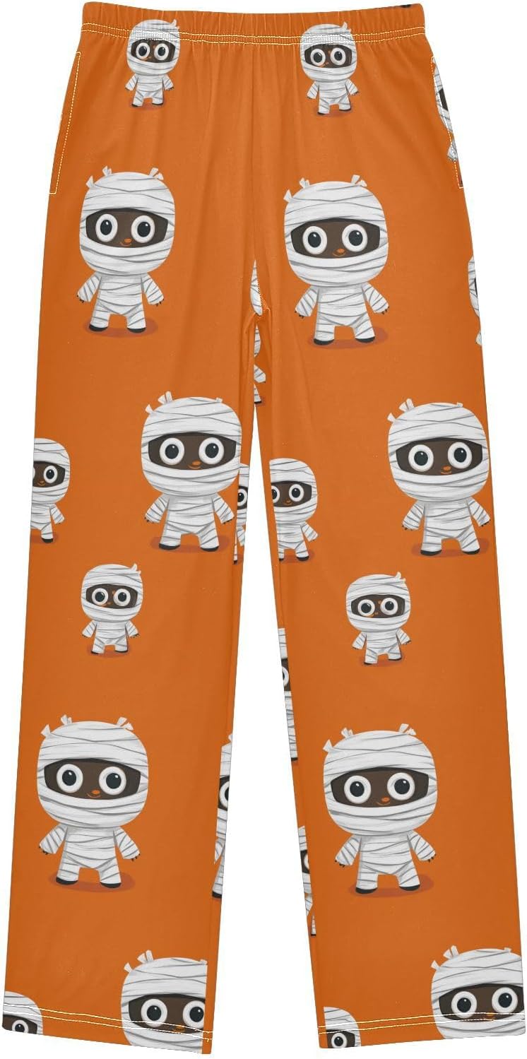visesunny Boys' Pants Halloween Cute Mummies Jogger Pants Elastic Waist Long Bottoms Trousers S-XL