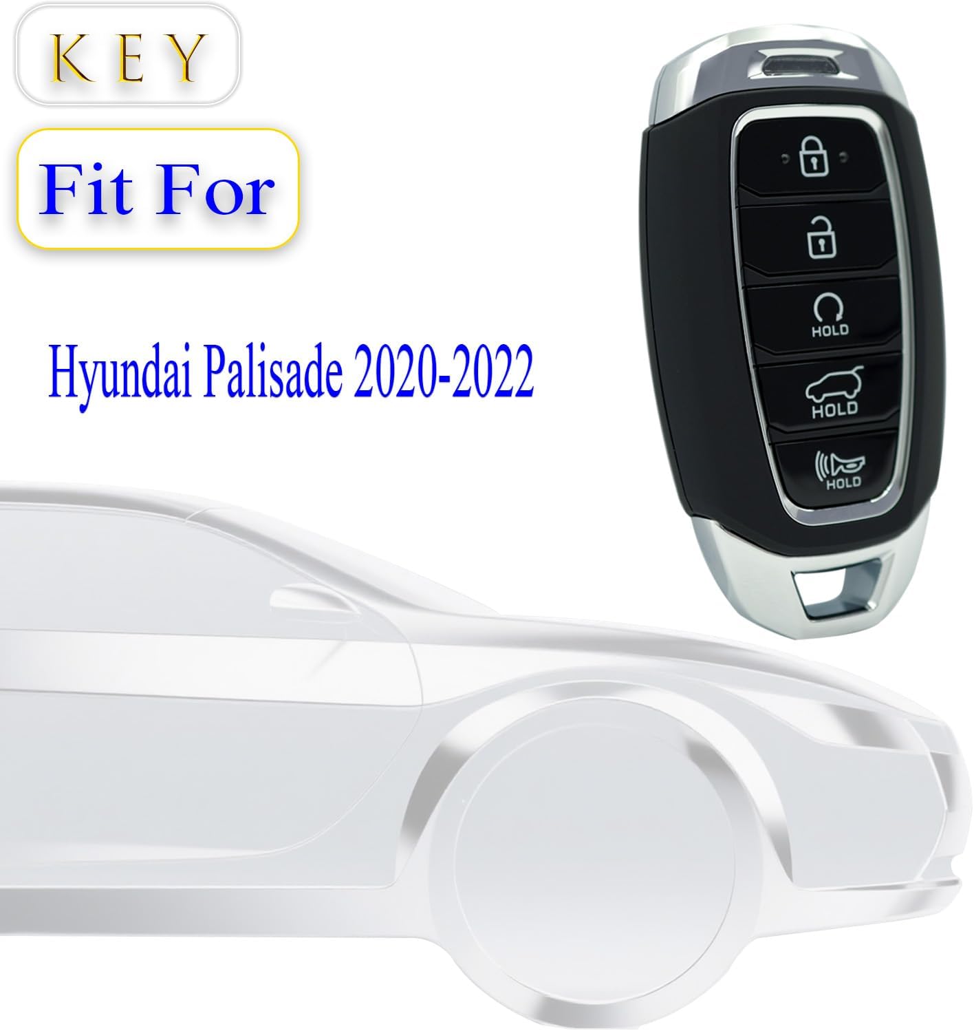 Key fob Replacement fits for Hyundai Palisade 2020-2022 Smart Car Keyless Entry Remote Control TQ8FOB4F29 433MHz 95440S8010