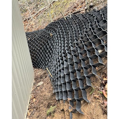 Genérico Geomalla de protección de montaña - Estabilizador de pavimento Flexible de 10 cm para Control de erosión por Lodo, Refuerzo de taludes, geomalla Permeable (Alto 10 cm - 3,3 x 6,5 pies)
