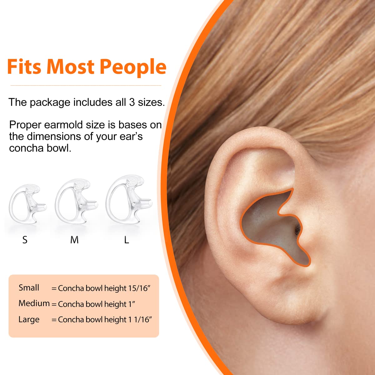 Zeadio Lot de 40 bouchons d'oreille pour radio bidirectionnelle Transparent