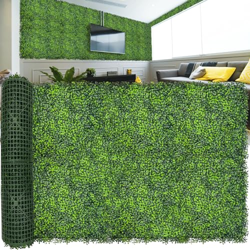 Dopgib Artificial Ivy Privacy Fence Screen: 120'X 40' (33.5 Sqft) Uv-Anti Faux Boxwood Roll Grass Wall Panels For Patio Balcony Privacy, Garden, Backyard Greenery Wall Backdrop Decor
