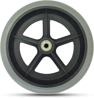 Aaram Wheelchair Front Tyre/Castor (200x25) -Set of 2 Pieces for wheelchair power scooters & other mobility products, can be used with 40mm to 70mm fork, adjustable Center thickness per Fork 2 pcs