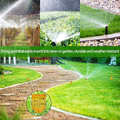 image for Generic 10pcs Bright Yellow Transparent Rain Gauge Sprinkler Gauge Reu