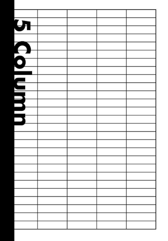 amazon-com-simple-5-column-notebook-white-a5-format-110-pages-55-sheets-perfect-binding-durable-softcover-lined-with-5-column-template-9798417091742-smith-merle for Printable Free Blank Spreadsheet Templates Amazon.com: Simple 5-Column Notebook White: A5 Format | 110 Pages - 55 Sheets | Perfect Binding | Durable Softcover | Lined With 5-Column Template: 9798417091742: Smith, Merle for Printable Free Blank Spreadsheet Templates