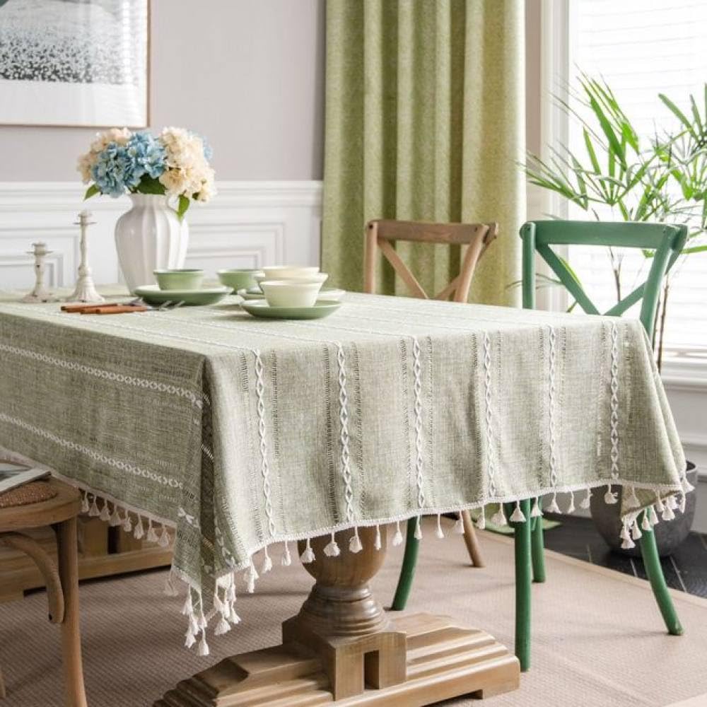 Nappe orange en coton lin évidé pour vos repas de fête et décorations d'automne chaleureuses