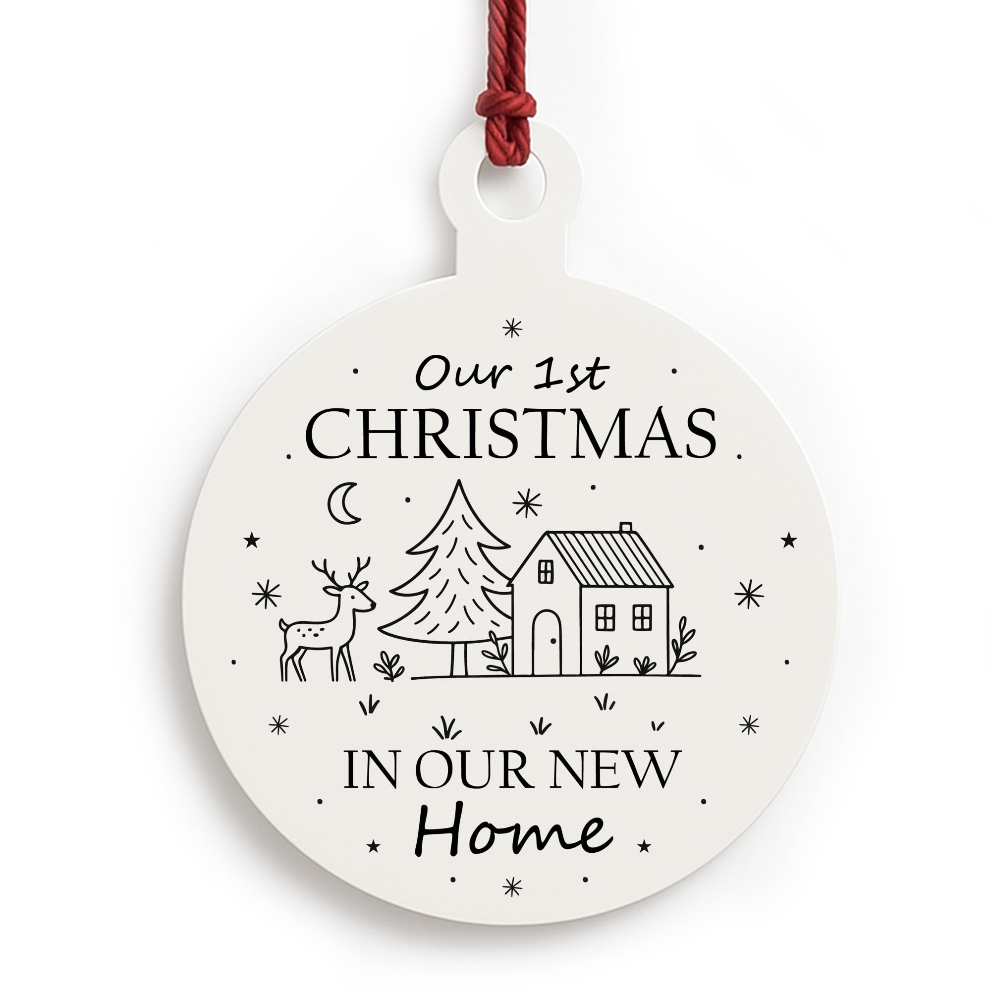 Red Ocean Our 1st Christmas In Our New Home Christmas Decoration For Couple Family Home Ornament Bauble Housewarming New Bauble Keepsake