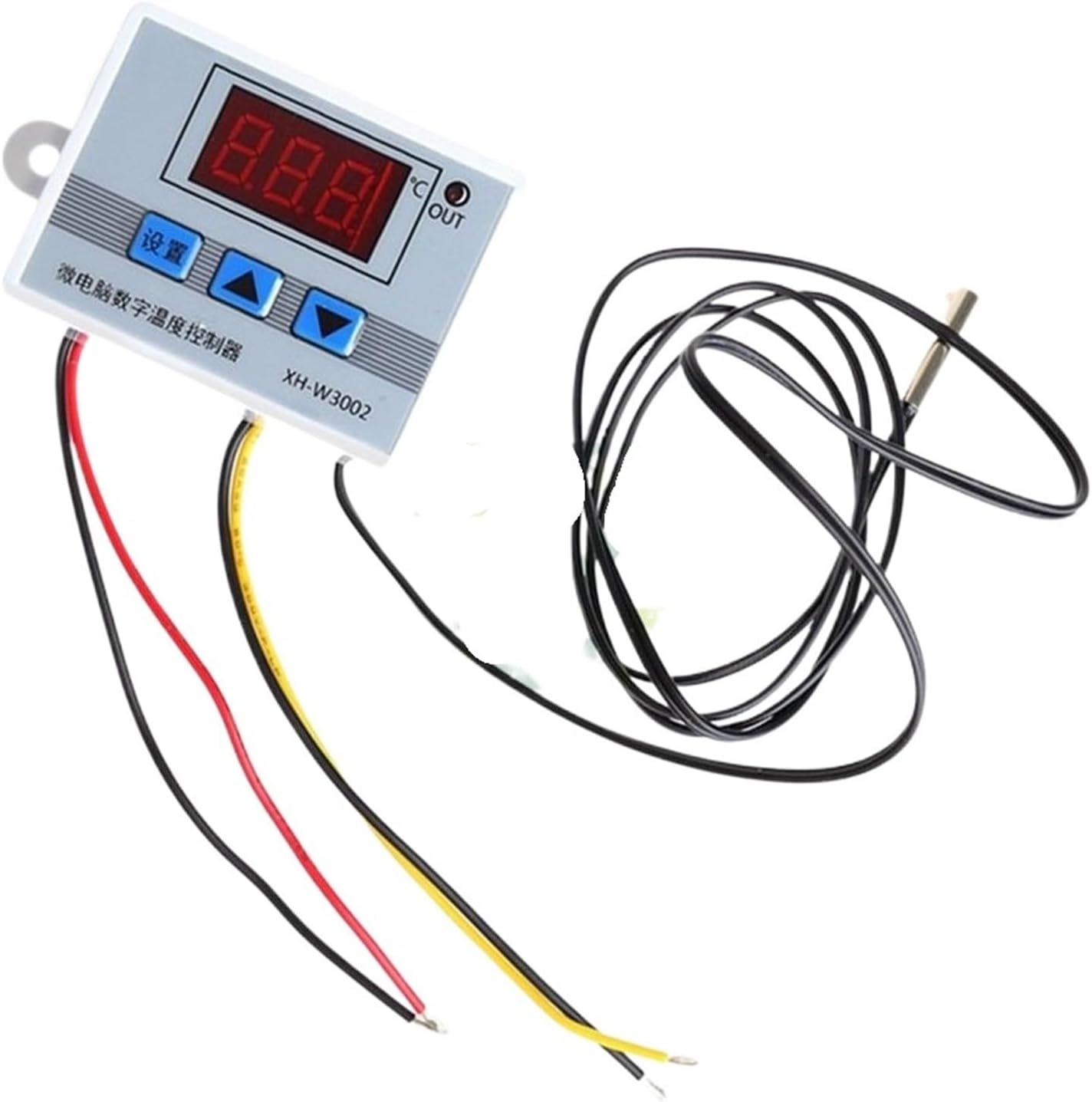 XH-W3002 W3002 Water Cooler Temperature Controller 12V/24V/110V 220V Fridge Thermostat Switch Water Heating Sensor for 12v Fan(DC 12V)