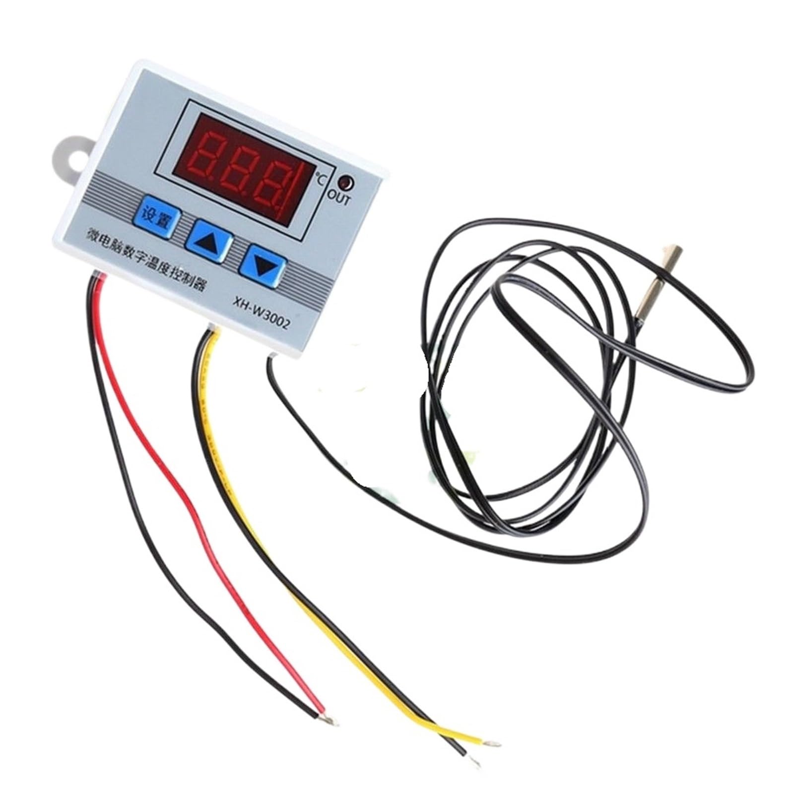 XH-W3002 W3002 - Regulador de temperatura para refrigerador de agua (12 V/24 V/110 V, 220 V, sensor de calefacción de agua para ventiladores de 12 V CA 110-220 V)