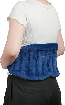 Microwave Heating Pad for Lower Back, Waist, Periods Cramps Pain Relief - Wearable Microwavable Heating Pads Heating Pad with Flax Seed for Hot & Cold Therapy, Unscented Heat Pack Navy Blue