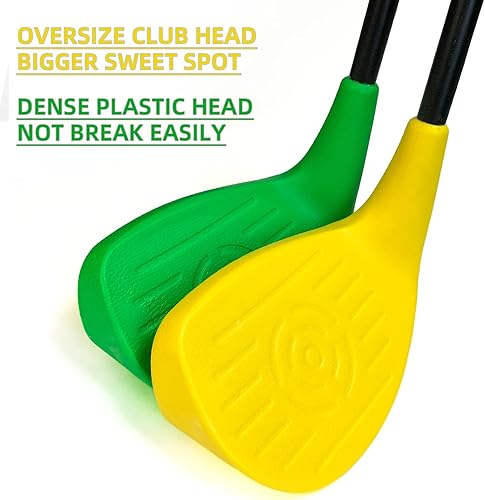 Miniatura 4 de KOFULL 2 Pack Golf Club 23-39.5" Adjustable Length for Backyard Game Golf Chipper with Oversize Club Head Hit Plastic Foam Balls Outdoor Indoor