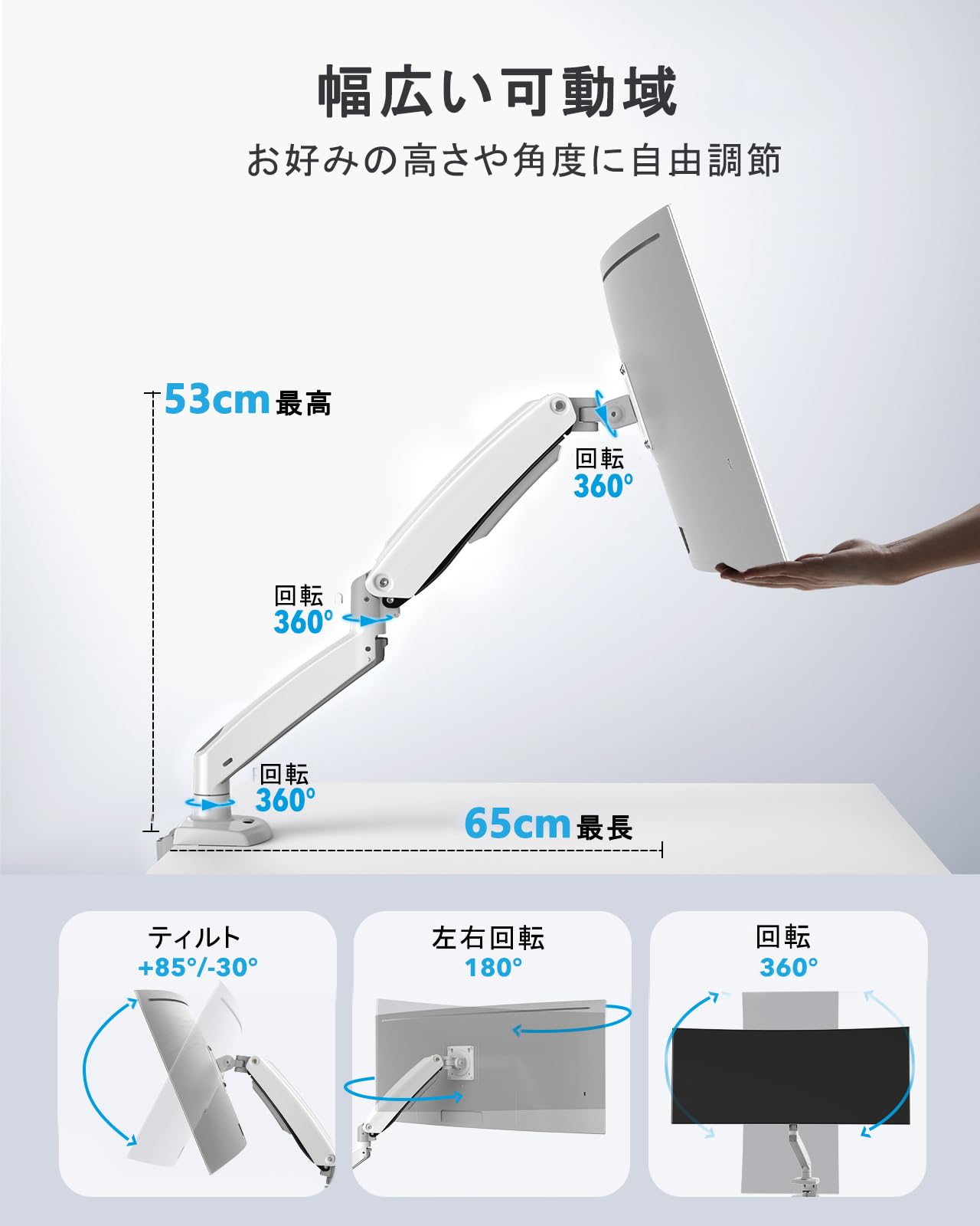 Amazon.co.jp: HUANUO (ファーノー) PCモニターアーム 液晶