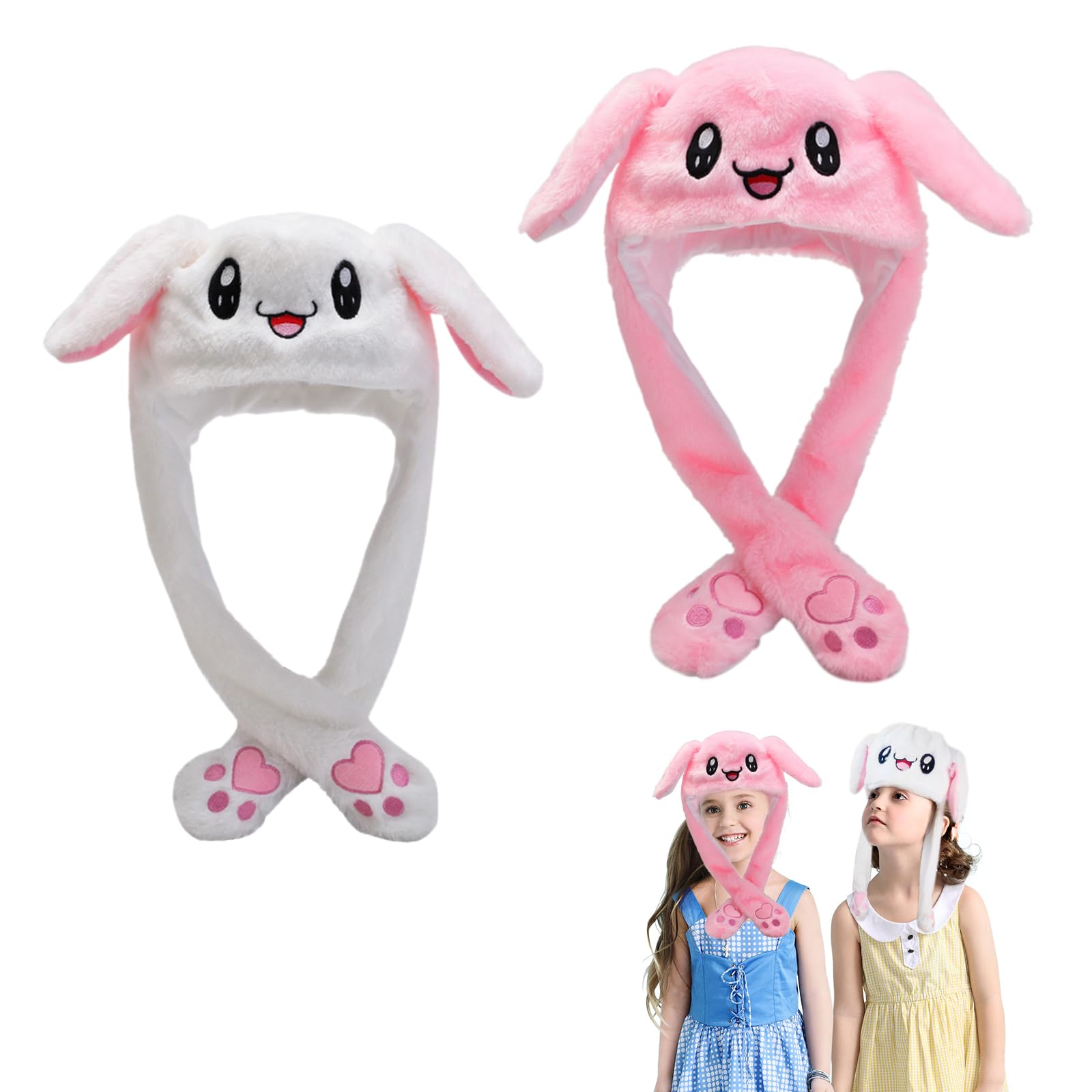 Berretto Lana Con Orecchie Da Coniglio E Fiocco – Unisex, Taglia Unica 56-58 Cm, Stile Lolita Francese