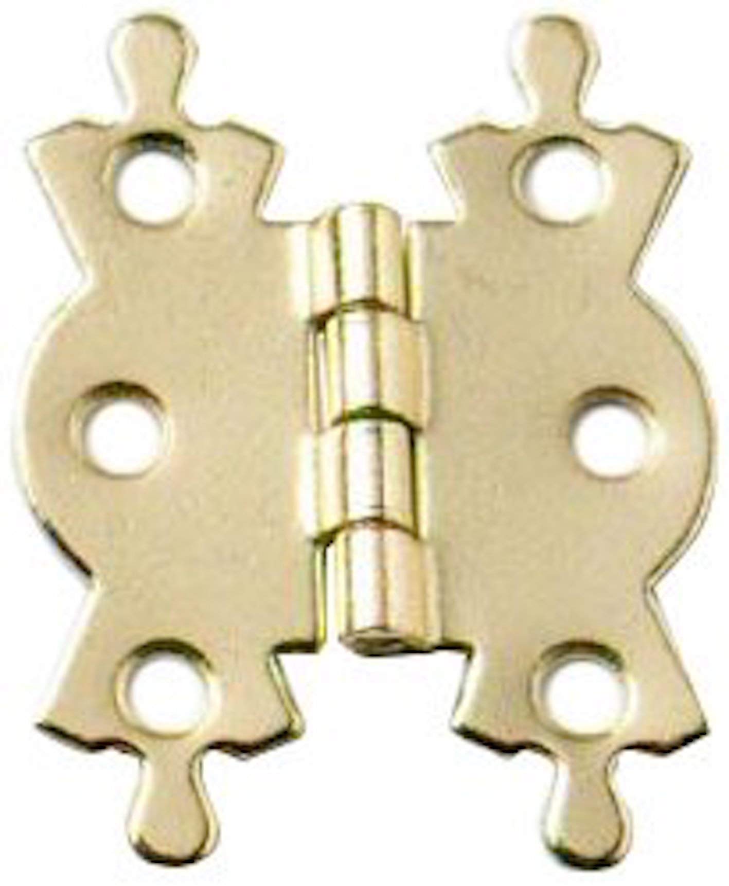 HARDWARE FOR YOULTD 1 X Pack of 4 Decorative Butterfly Box Hinges 50MM Brass
