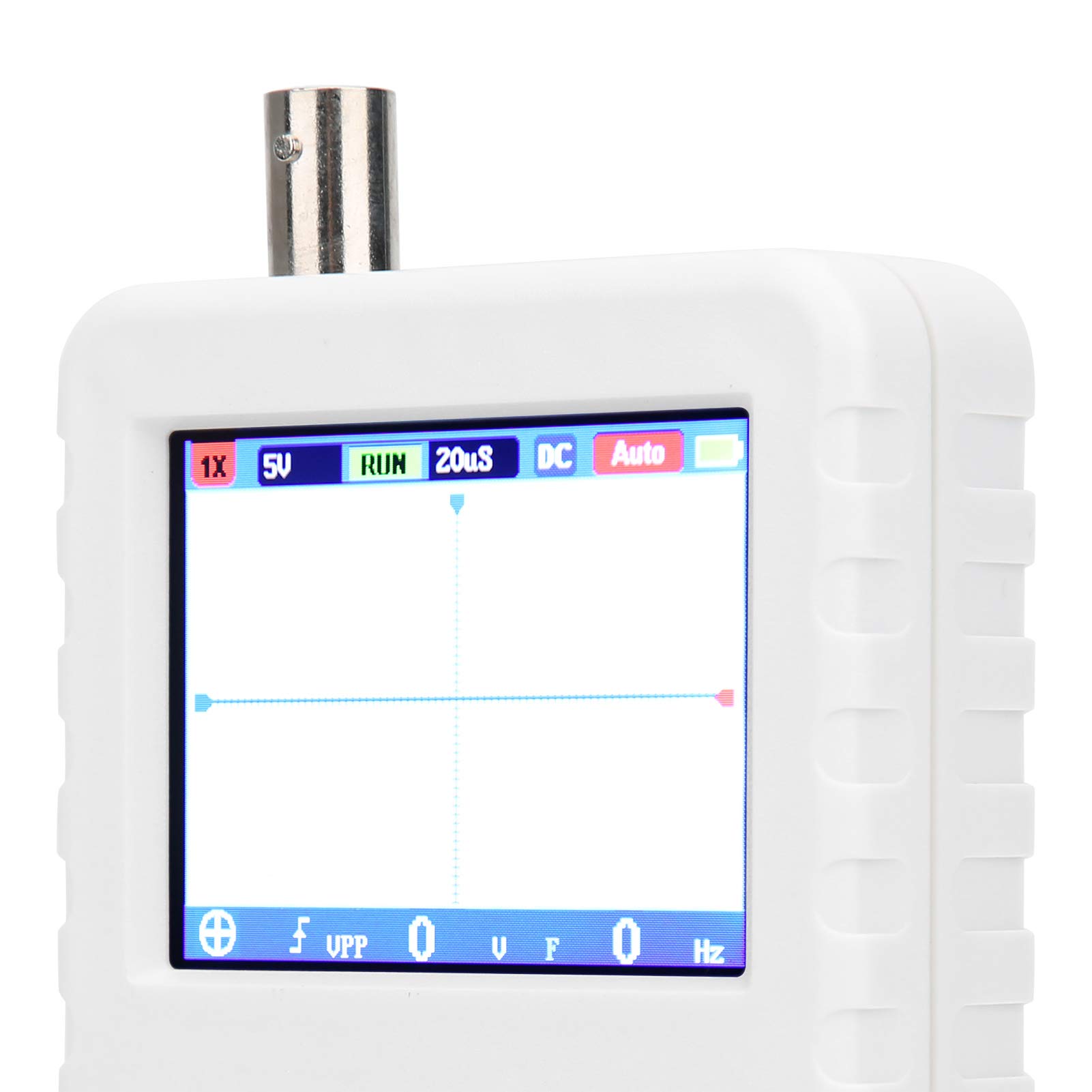 Fafeicy Osciloscopio digital, pantalla LCD de mano de 2,4 pulgadas, para industrias de mantenimiento e I + D, ancho de banda analógico de 5 MHz