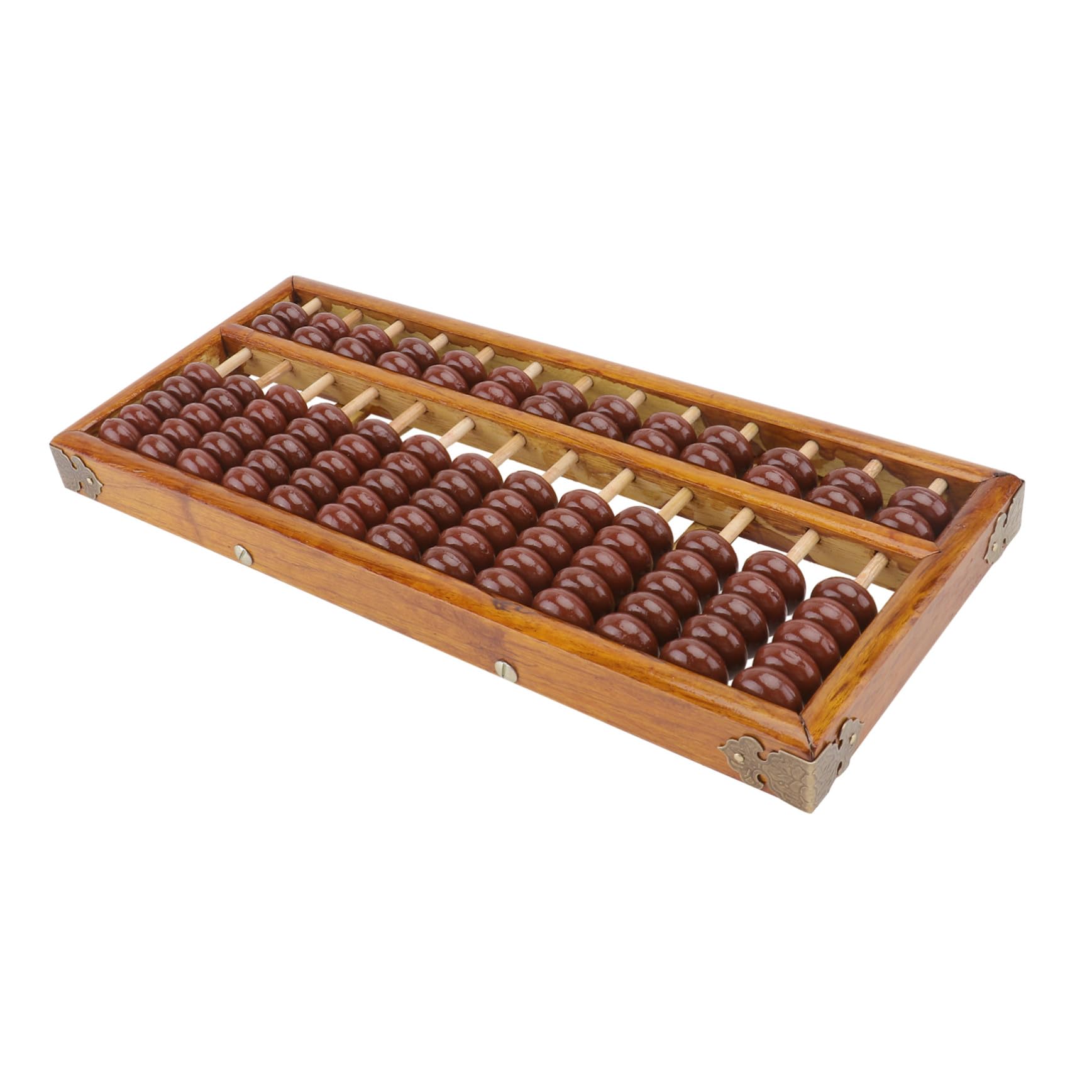 NOLITOY Ábaco de 13 Varillas y 7 Cuentas de Madera Color Coffee