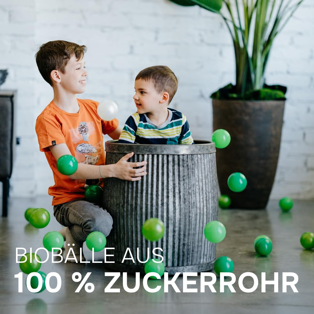 Bio Euro-Plus aus 100% Biokunststoff Ø 7,5 cm Babybällebad Bälle Nachhaltiges Spielen