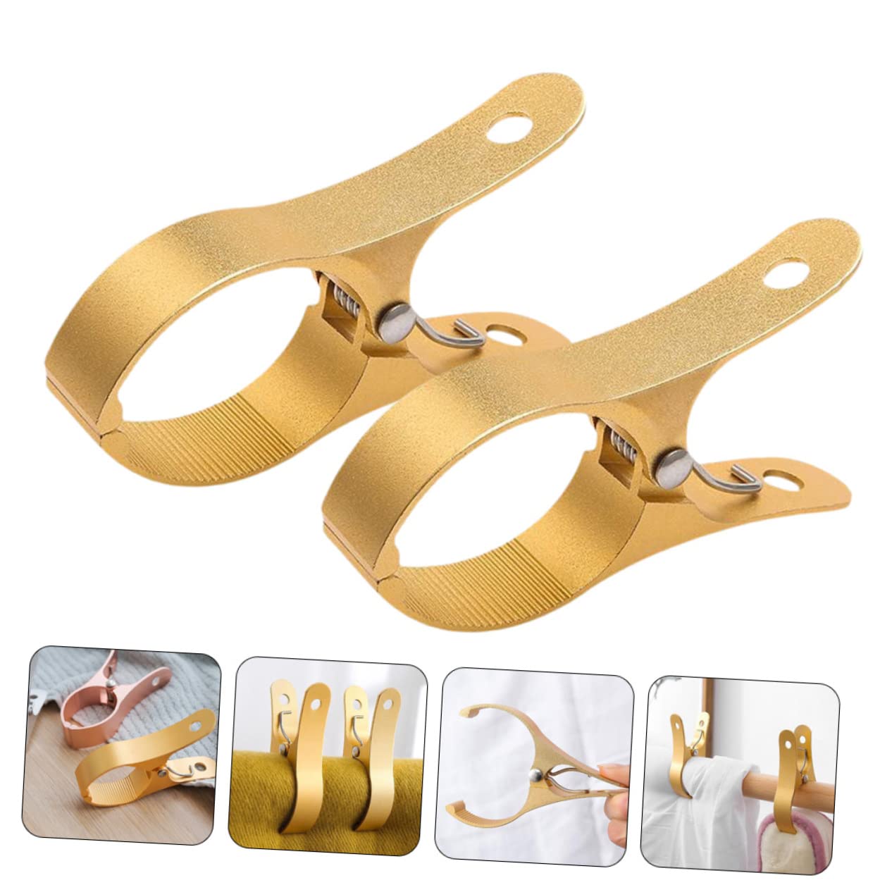 Zerodeko 6pièces Clips De Séchage Anti-Vent pour Vêtements Pinces à Linge Et Serviettes De Plage Fixations Robustes pour Couvertures Et Couettes