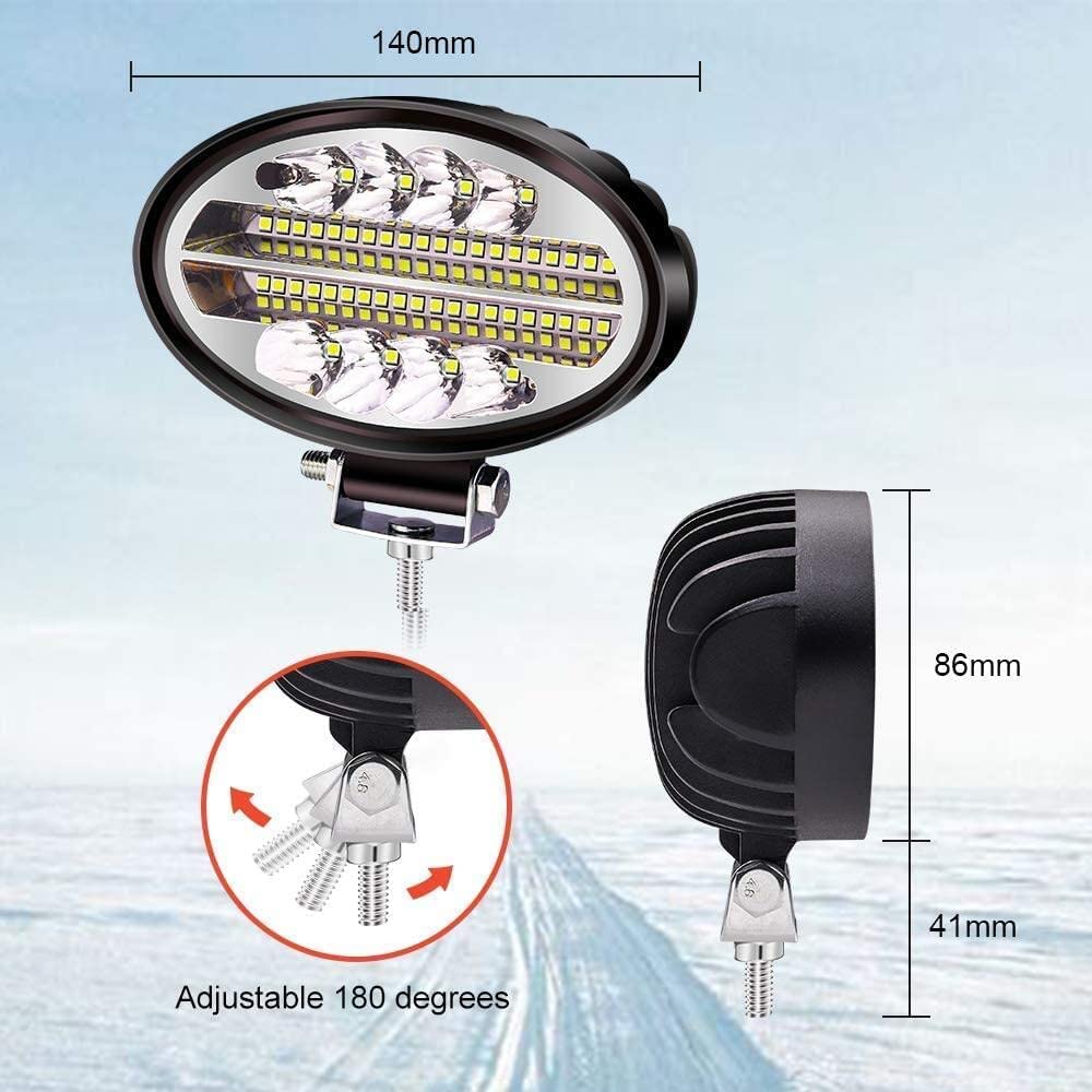Biqing 2PCS Faro da Lavoro LED,5.5 Pollici Spot Luci di Lavoro a Led 12V 24V Fari di Profondità Impermeabile IP67 Luci di Lavoro Fuoristrada per Moto Auto ATV SUV Trattore